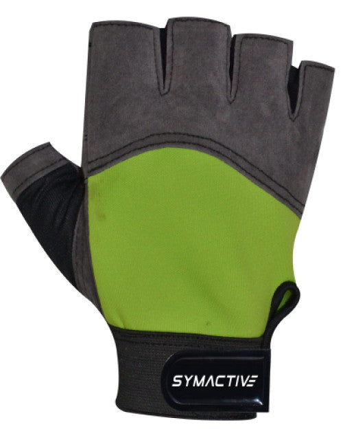 Anti-Slip, Symactive Gym Training Gloves, Set of 2, Vision, Grey/Green